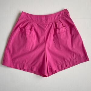 Vtg 80s Pink High Rise Retro Shorts / Sz 11 / Casual Minimal Pleated ROBINS NEST
